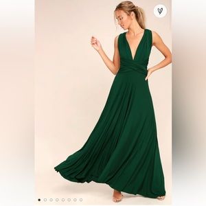 Lulu’s | Tricks of the Trade Forest Green Maxi Dress